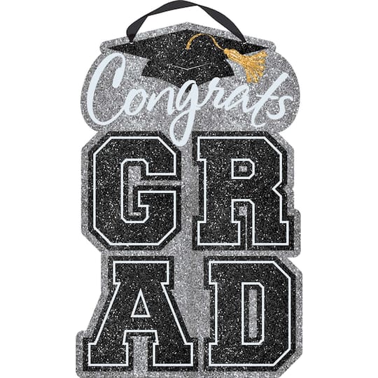 Large Happy Graduation Glitter Sign